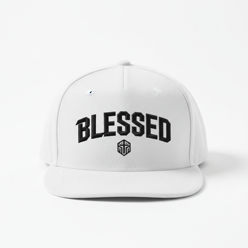 Casquette blanche Blessed avec broderie noire